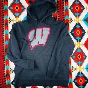 University of Wisconsin Badgers “W” Hoodie Sweatshirt Black Champs Sports